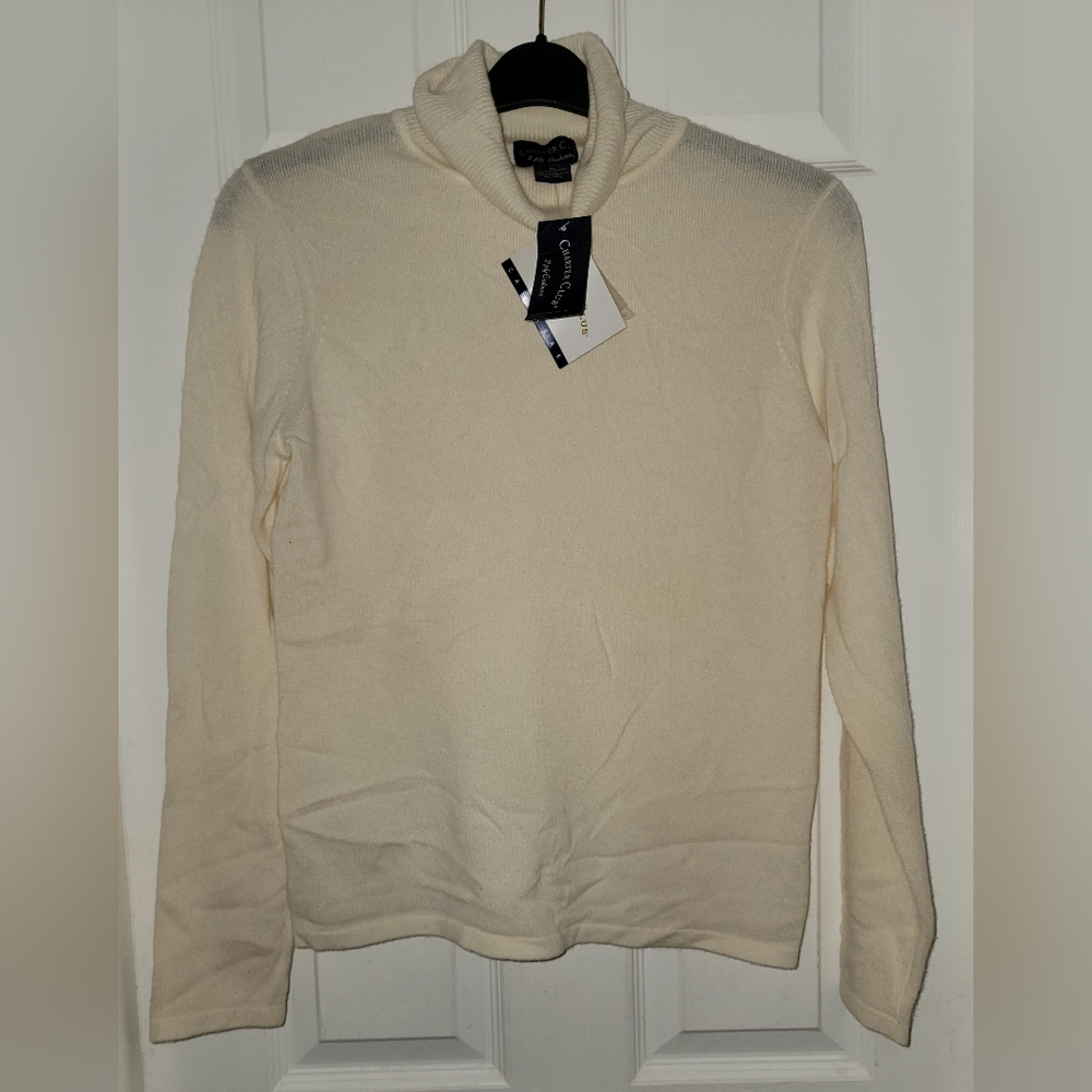 Charter Club 2 Ply Cashmere Turtleneck Sweater Women's Size Medium
